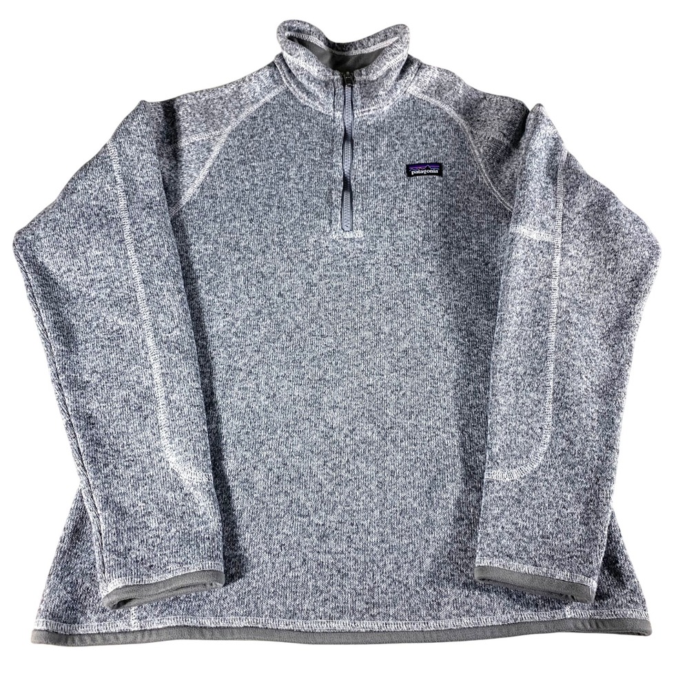 Patagonia Better Sweater 1/4 Zip Fleece Pullover Grey Girls XXL 16-18 25527